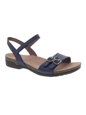 Dansko Rebekah Navy Waxy Burnished Sandal. EU 39
